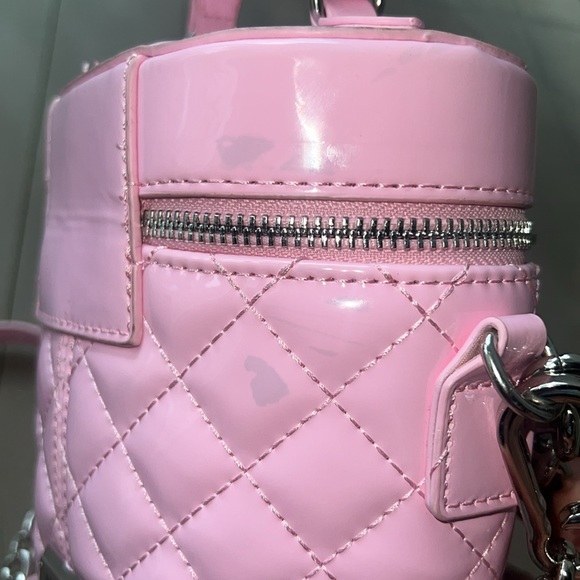 Madden NYC Women's Pink Canteen Handbag with Chain Accent - Picture 7 of 10